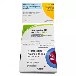 Атомоксетин HCL 40 мг Европа :: Аналог Когниттера :: Aurobindo / Amarox / Glenmark / Teva капс. №30 фото